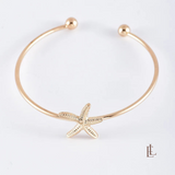 5pcs Summer Splash Gold Color Beach Bracelet Set-6