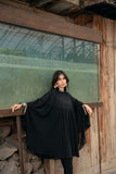 Cape With Designer Details - Black