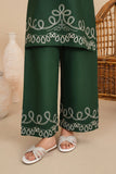 Emerald Embroidered Cambric 2PC
