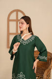 Emerald Embroidered Cambric 2PC