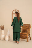Emerald Embroidered Cambric 2PC