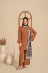 Light Brown Crepe 3PC Set