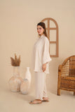 Off-White Georgette Co-ord Set