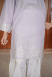 Lavender Embroidered Lawn 3PC