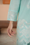 Aqua Blue Embroidered Lawn 3PC