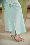 Aqua Blue Embroidered Lawn 3PC