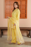 Lemon Yellow Embroidered Lawn 3PC