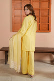 Lemon Yellow Embroidered Lawn 3PC