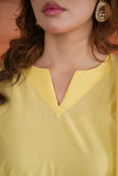 Lemon Yellow Embroidered Lawn 3PC