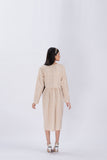 Plaided Dress - Tan