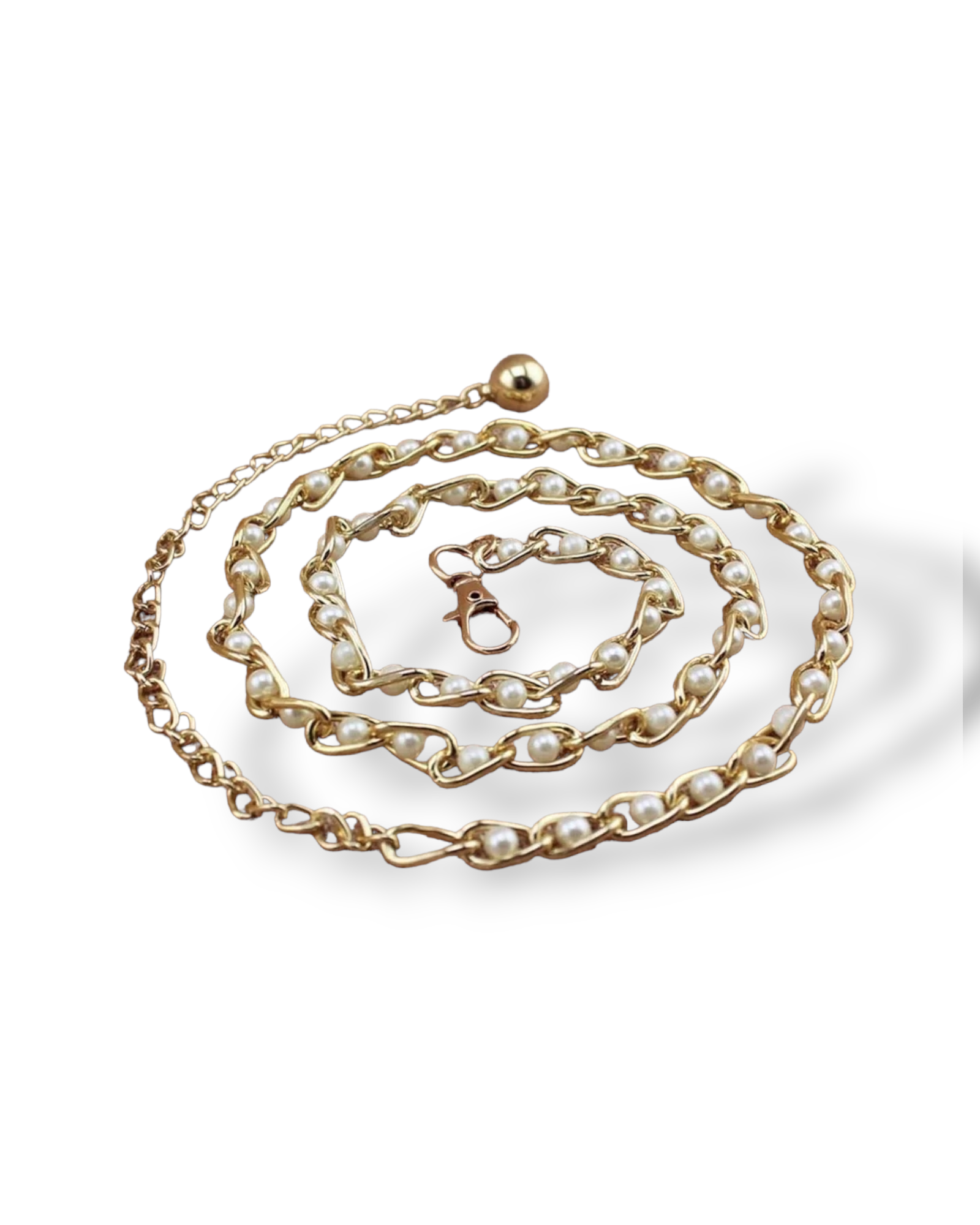 Women's Pearl Beads Waist Belt