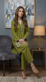 Oliver Green Embroidered Lawn 2PC
