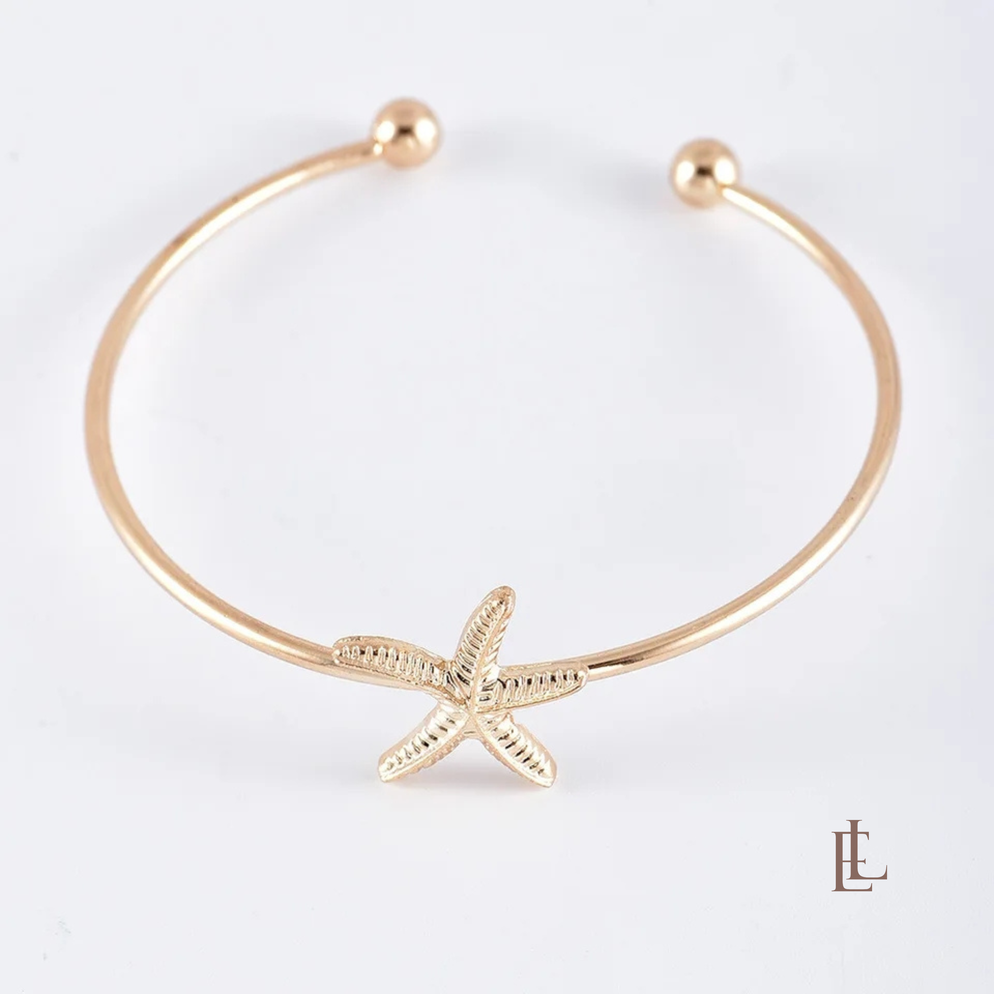 5pcs Summer Splash Gold Color Beach Bracelet Set-6