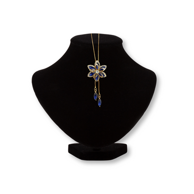 Blue Snowflake Necklace