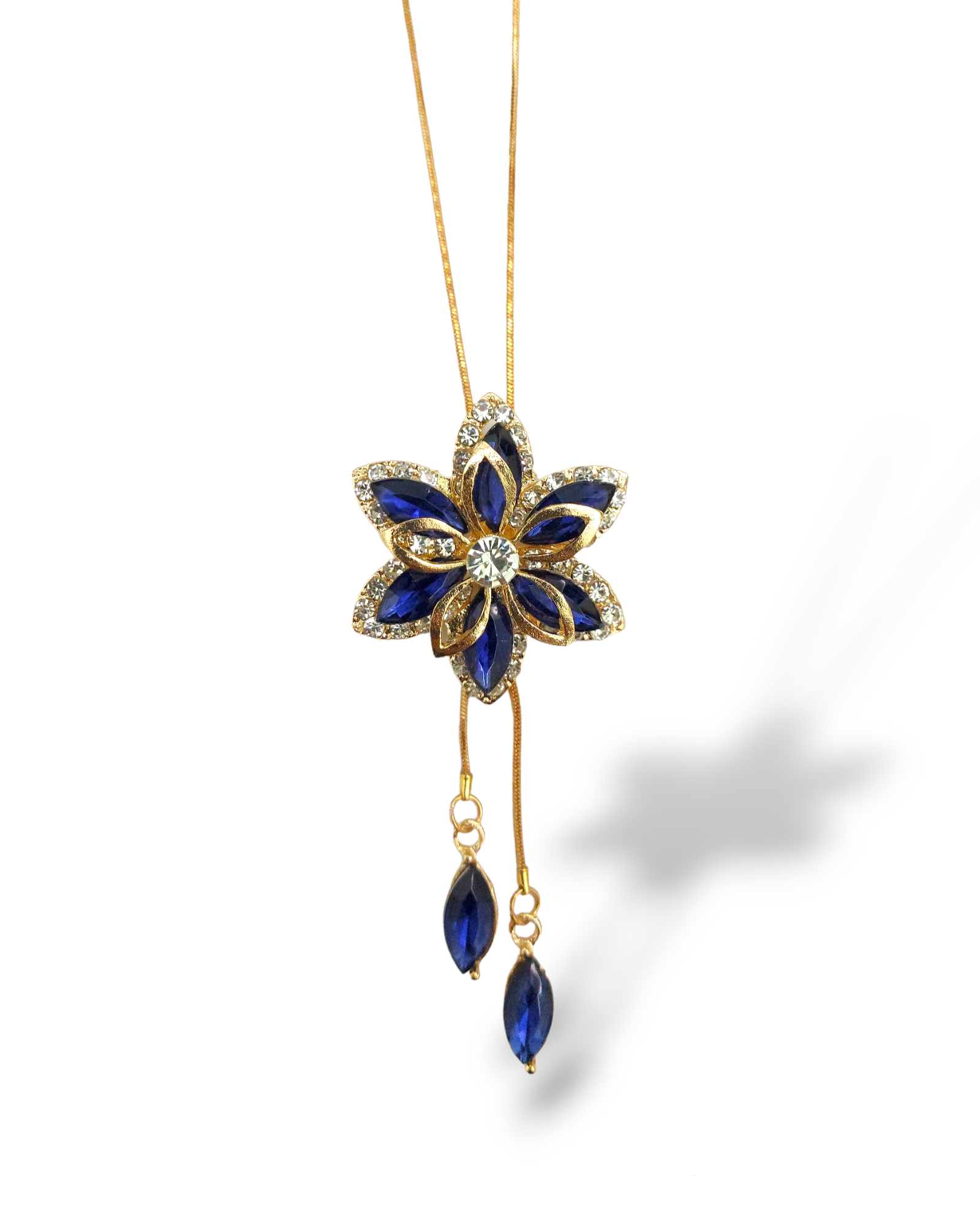 Blue Snowflake Necklace