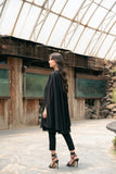 Cape With Designer Details - Black