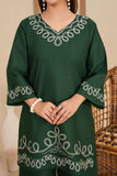 Emerald Embroidered Cambric 2PC