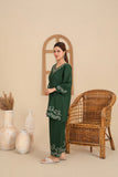 Emerald Embroidered Cambric 2PC