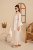 Off-White Georgette Co-Ord Set