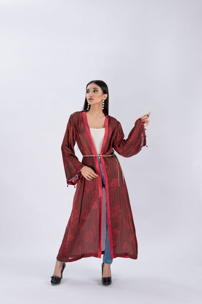 Chic Style Fashion Shrug - Maroon