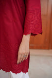 Maroon Embroidered Lawn 3PC – Schiffli