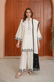 Off-White Embroidered Lawn 3PC