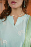 Aqua Blue Embroidered Lawn 3PC