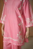 Salmon Pink Embroidered Lawn 2PC – Schiffli