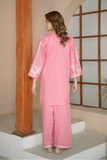 Salmon Pink Embroidered Lawn 2PC – Schiffli