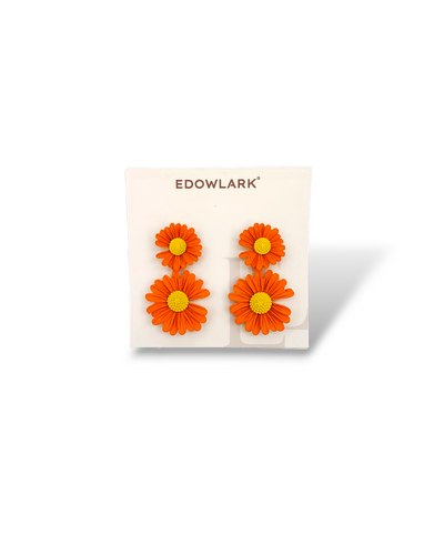 Geometric Daisy Summer Earrings