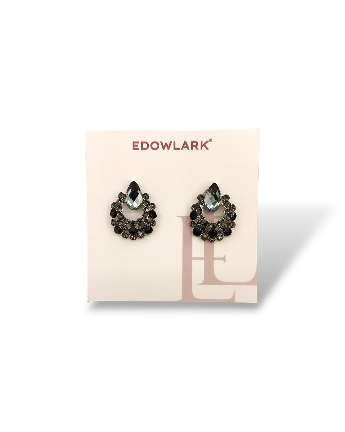 Black Water Drop Crystal Earrings