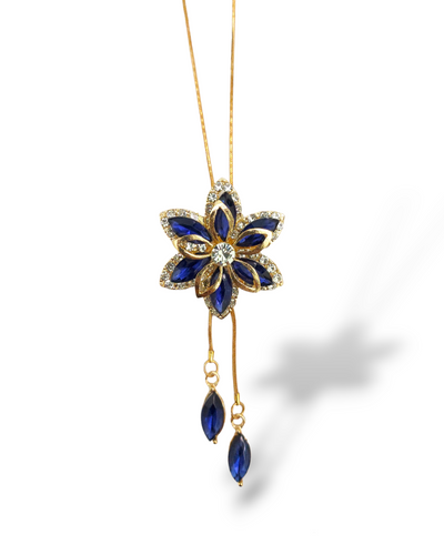 Blue Snowflake Necklace