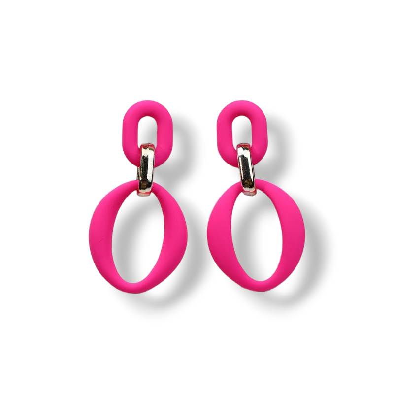 Pink Color Dangle Earrings