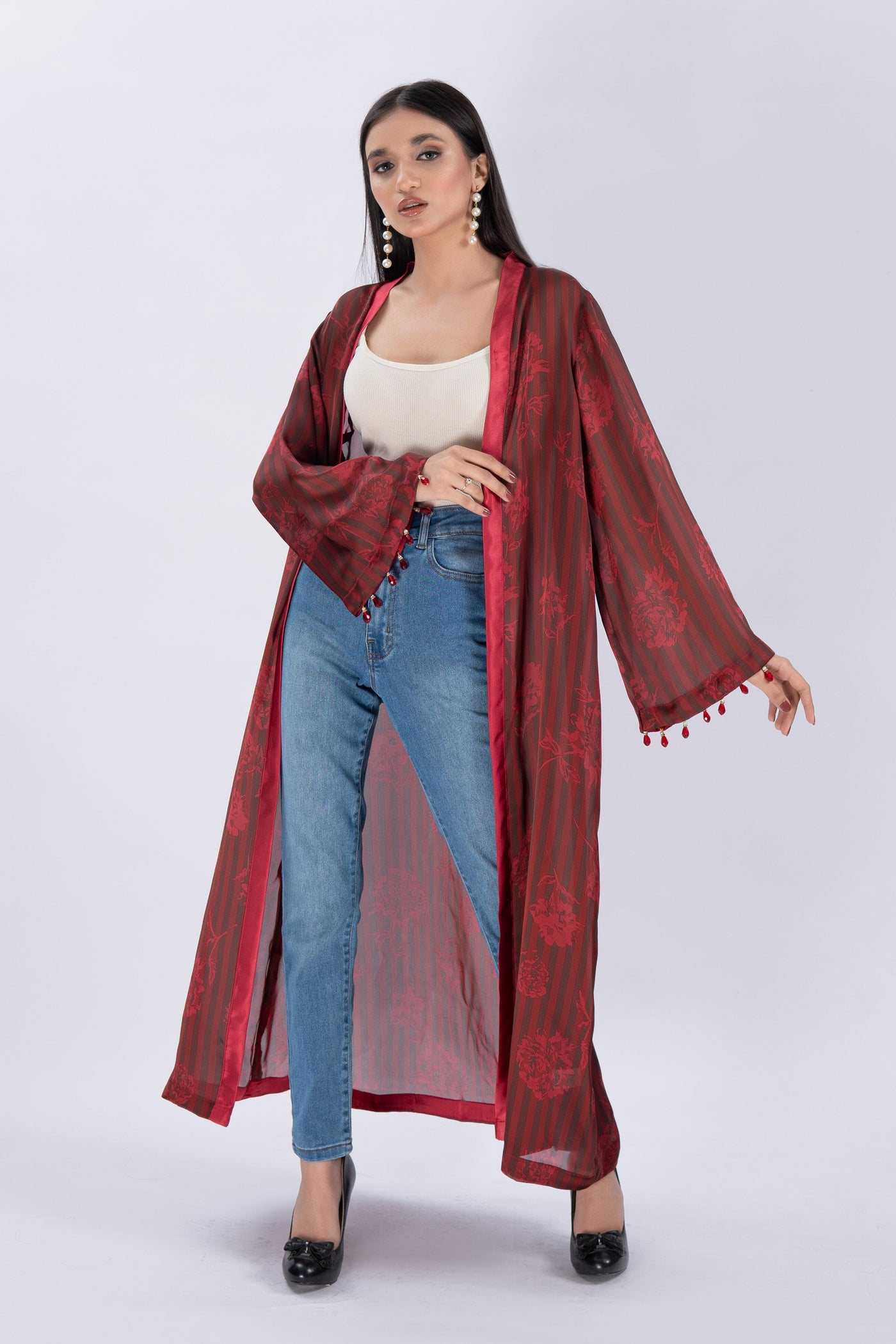 Chic Style Fashion Shrug - Maroon